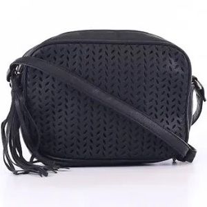 Summer & Rose Delilah Laser-cut Black Crossbody Purse NWOT